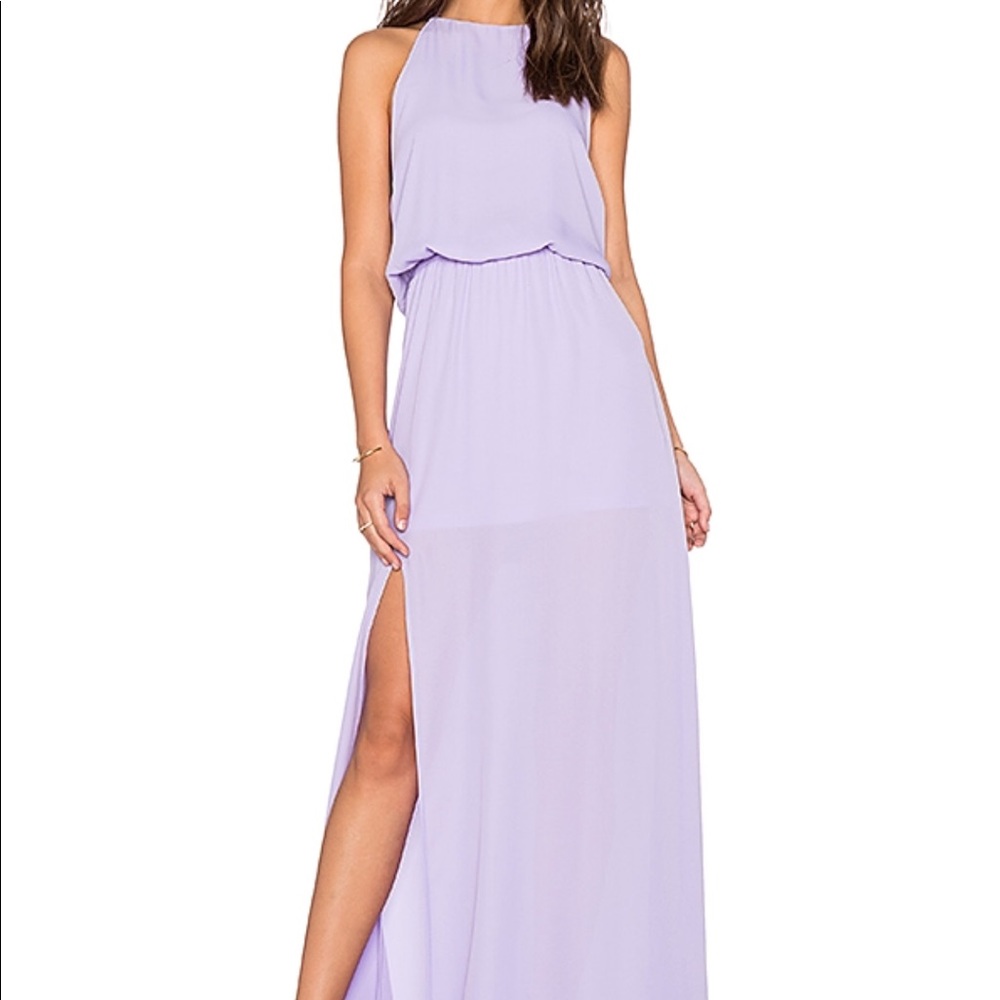 Lilac Halter Bridesmaid Dress